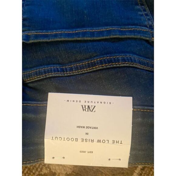 ZARA Women's Low Rise Bootcut Jeans Size 40 Bleu  Vintage Wash - Picture 4 of 11